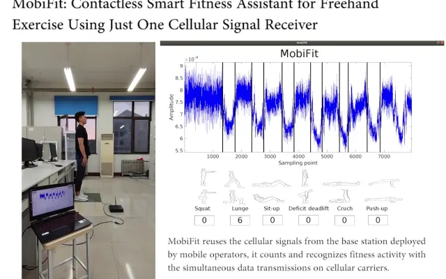 复用基站蜂窝信号的健身动作识别和计数